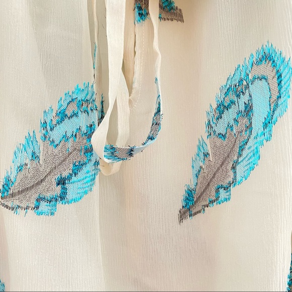 NWT: RAMY BROOK | Paulette Feather Peasant Top - Picture 5 of 10